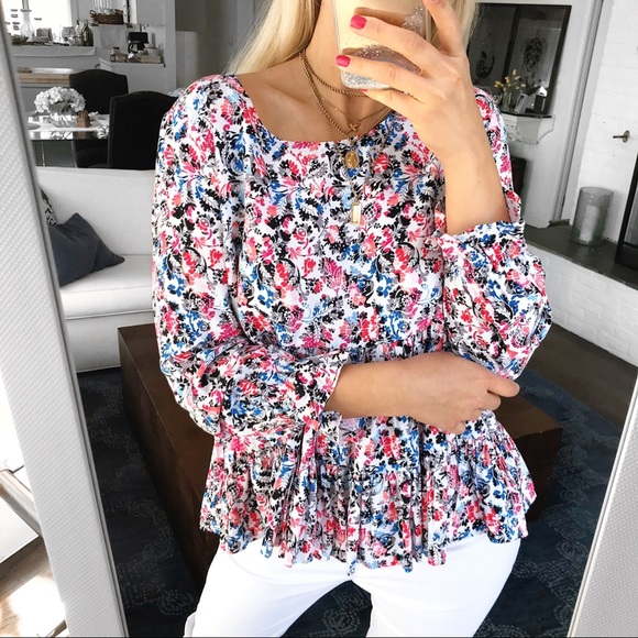 🦋🌸 JANE AND DELANCEY PINK BLACK FLORAL BLOUSE! - Picture 8 of 14
